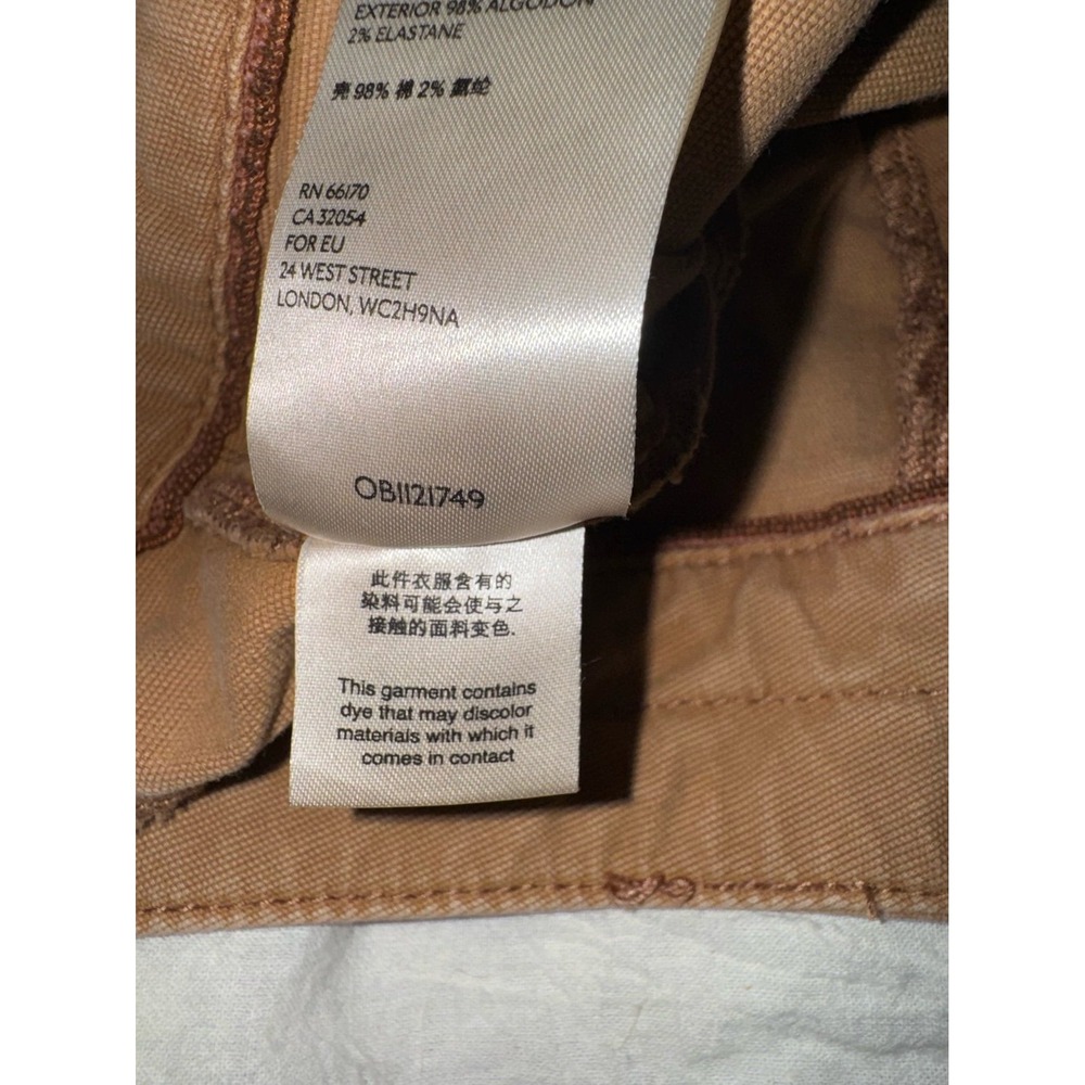 Anthropologie The wanderer embroidered cargo pants tan boho mid rise size 26" - Picture 12 of 12